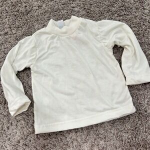 Little By Little Toddler Girls Creme White Long Sleeve Shirt Size 2T Vintage